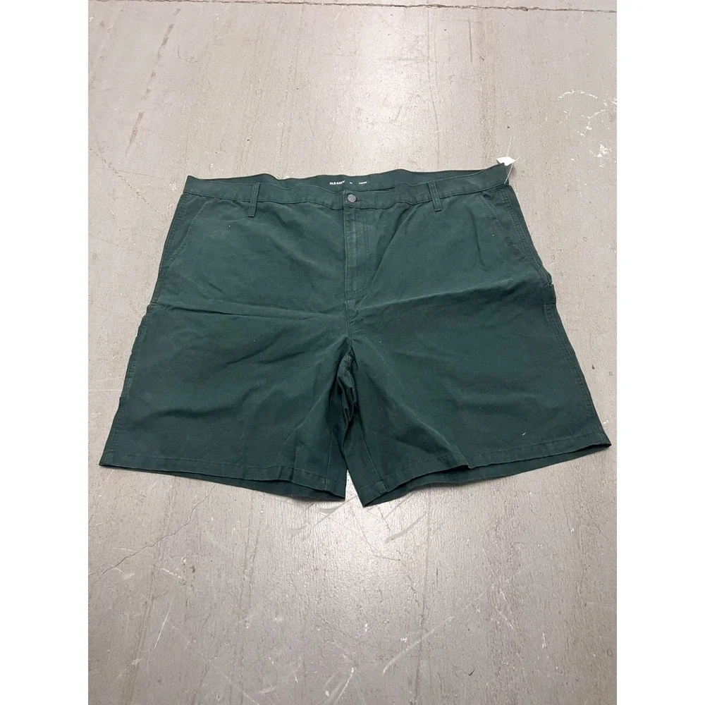 Old Navy Loose Twill Carpenter Shorts Men's Green Relaxed Fit Utility - 52 NWT